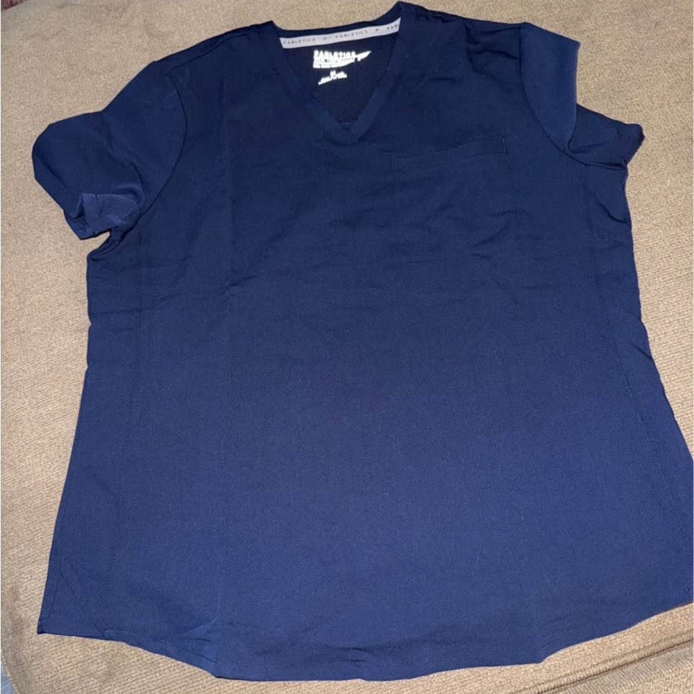 Fabletics Navy Blue Scrub Top